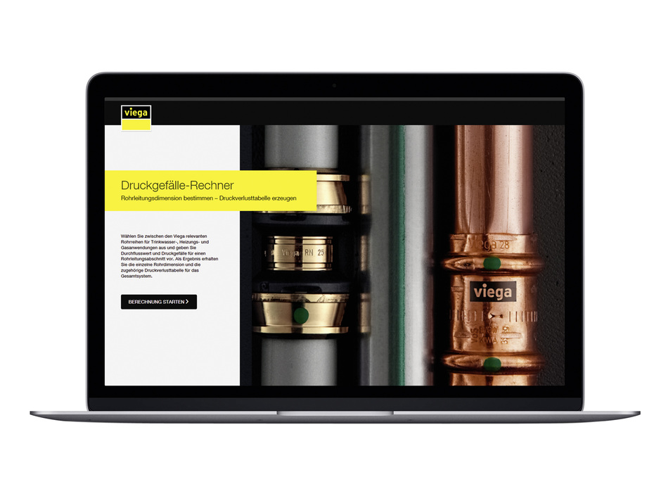 Druckgefälle-Rechner für einfache Rohrnetzauslegung auf der Baustelle Druckgefälle-Rechner für einfache Rohrnetzauslegung auf der Baustelle