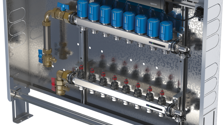 Die Verteilerstation Comfort Port von Uponor | Haustec