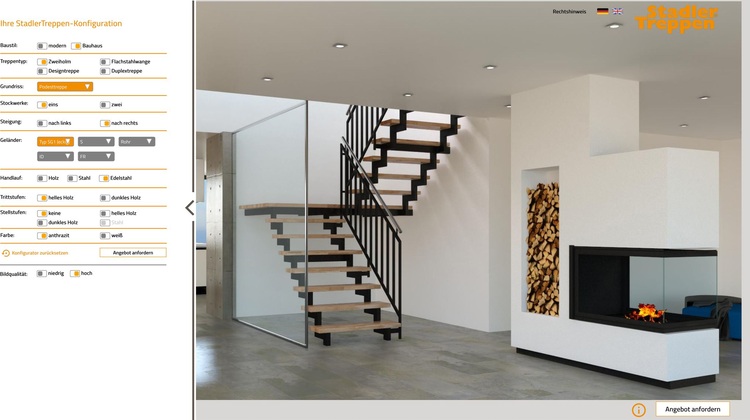 treppenkonfigurator von stadler klick fur klick zur wunschtreppe haustec