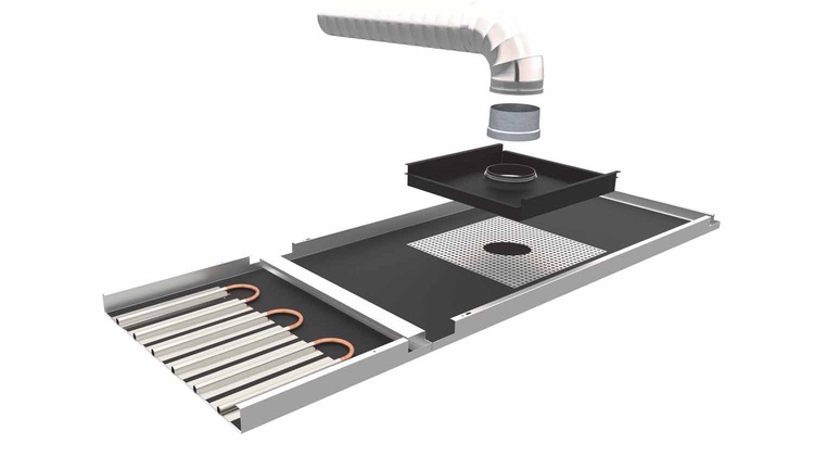 Luftauslass fürs Heizen und Kühlen von der Decke | Haustec