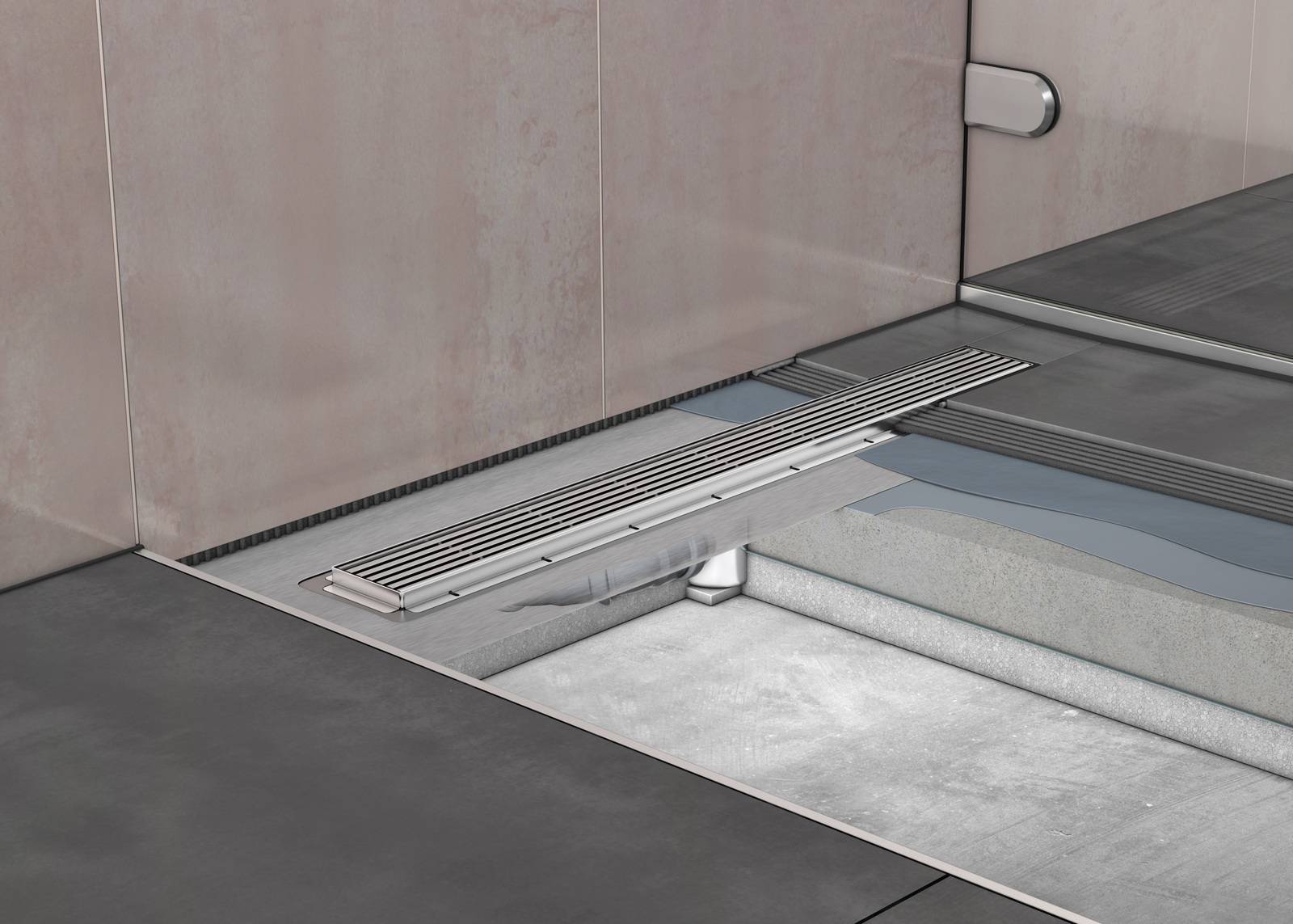 ACO ShowerDrain E+ Duschrinne für Wassereinwirkungsklasse W3I Haustec