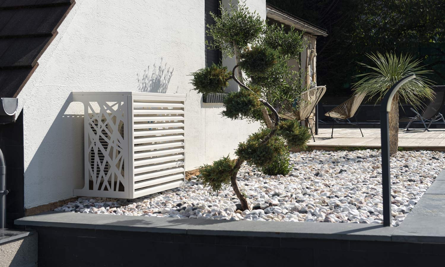 Wandlochabdeckung Für Klimaanlage – Weißes PP-Gitter, 40-100 Mm (hier 80 Mm)