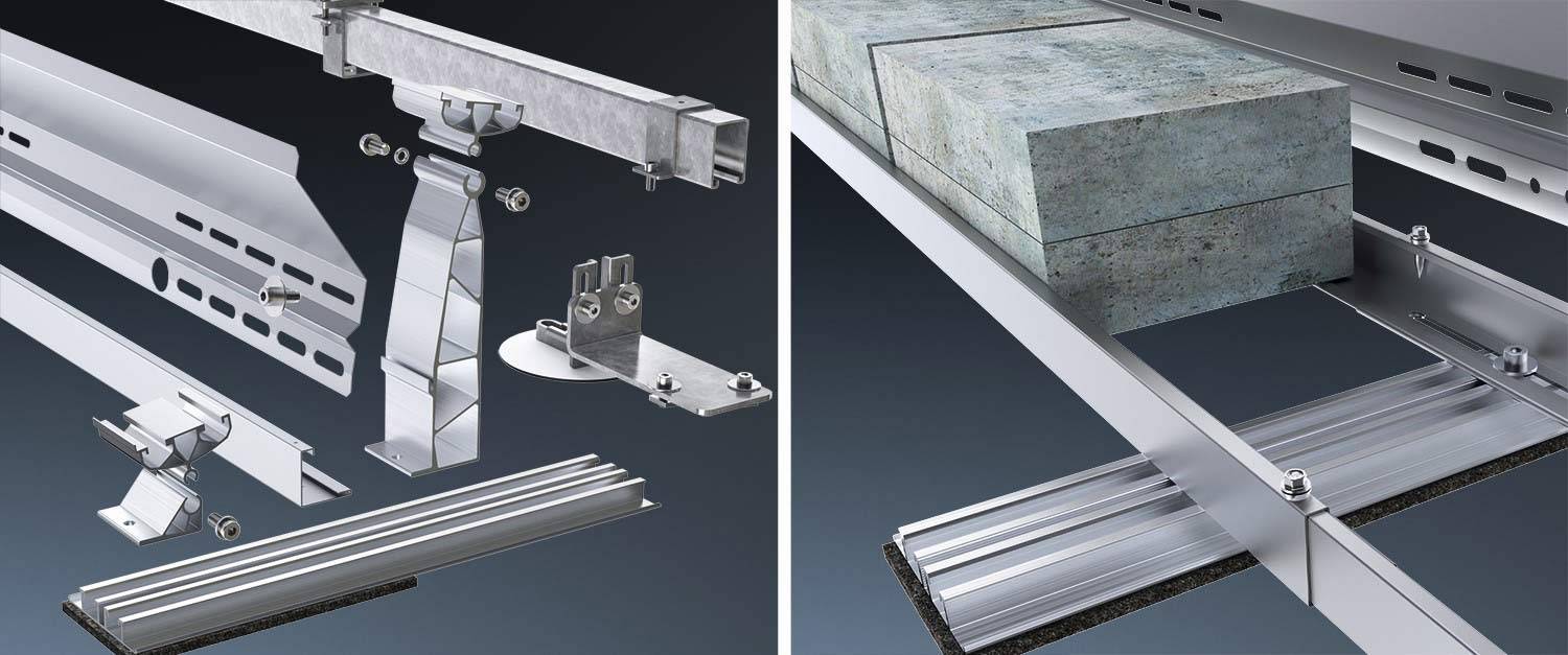 Montagesystem Compactflat SN 2 für die PVInstallation auf