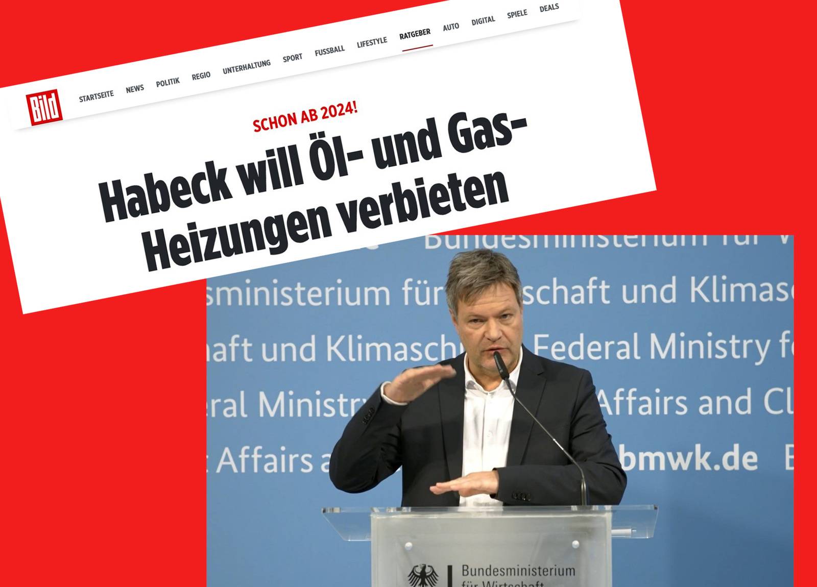 Habecks Öl-Gasheizungs-Verbot: BILD.de löst mediale Lawine und