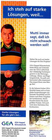 Logische Schlussfolgerung: Bei GEA kaufen Muttersöhnchen. Aber: Schöne Tapete!