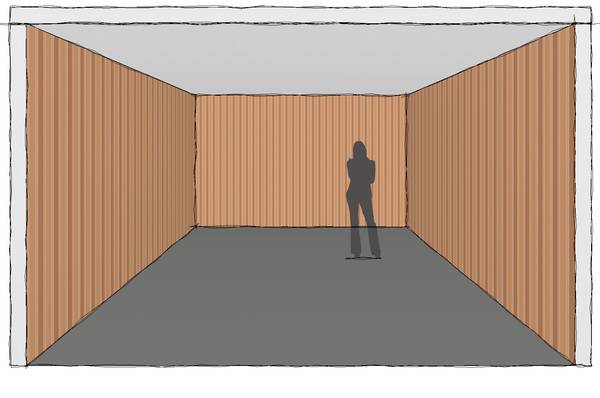 Bild 2: Vertikale Streifen an den Wänden und eine helle Decke lassen niedrige Räume höher erscheinen.