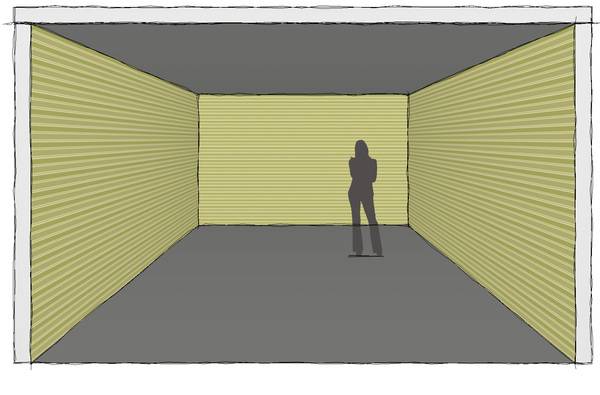 Bild 3: Horizontale Streifen und/oder eine dunkle Decke lassen Räume niedriger erscheinen.