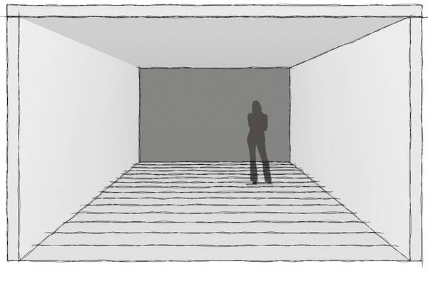 Bild 4: Dunkle Stirnwände und/oder quer laufende Fugen/Muster lassen Schlauchräume kürzer erscheinen.