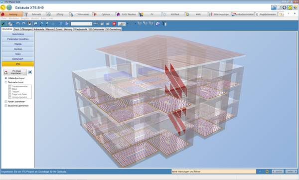 Heizungsauslegung im ETU-Planer