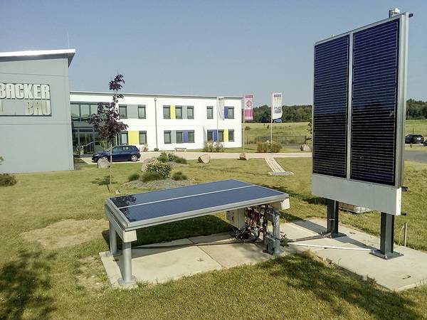 Erste Demonstratoren des Sandwichelements vom SMK Ingenieure sind schon fertig und werden gerade in einer Probeinstallation vor Chemnitz vermessen.