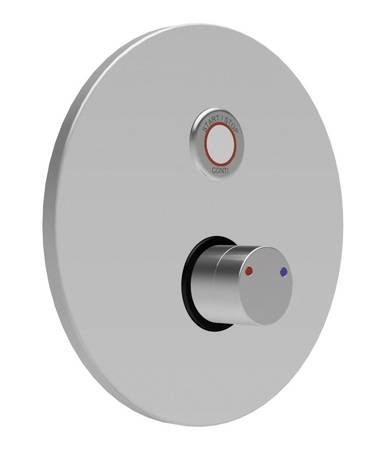 CONGENIAL Unterputz Dusche rund, Edelstahl, Thermostat, Piezo-Taster. CONGENIAL Unterputz Dusche rund, Edelstahl, Thermostat, Piezo-Taster.