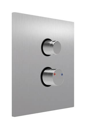 CONGENIAL Unterputz Dusche eckig, Edelstahl, Thermostat, Wasserhydraulik.