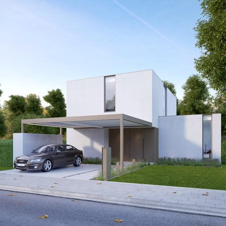 Die neue Überdachung Algarve Canvas besitzt ein festes Dach und entwässert über die Pfosten. 