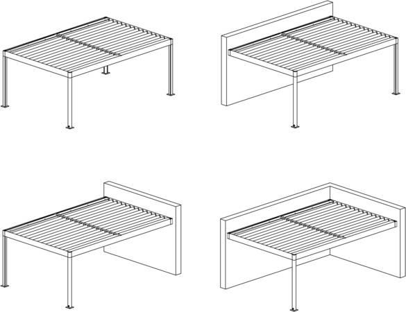 Algarve Canvas  ist vielfältig konfigurierbar und koppelbar bis 6 x 6 Meter.
