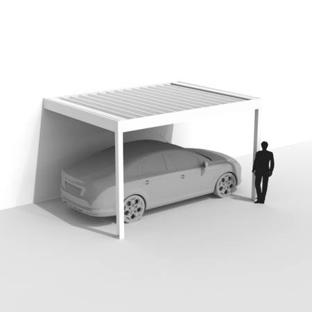 Carport Algarve Canvas von Renson mit festem Dach.