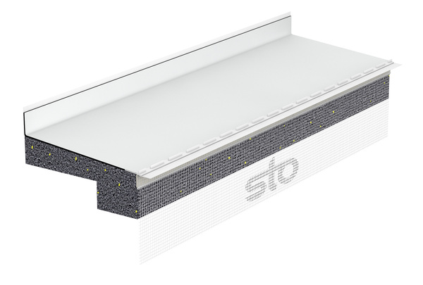 Der vorkonfektionierte Dämmkeil StoPrefa E 300 ermöglicht eine schnelle, einfache und sichere Ausbildung einer zweiten Dichtebene an Gebäudeöffnungen.