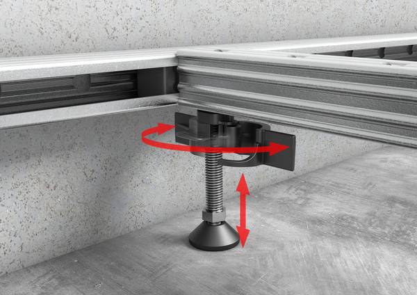 Ein wesentlicher Vorteil von ACO ShowerFloor verglichen mit anderen befliesbaren Duschflächen: die einfache, stufenlose Höhenanpassung und Gefällejustierung.