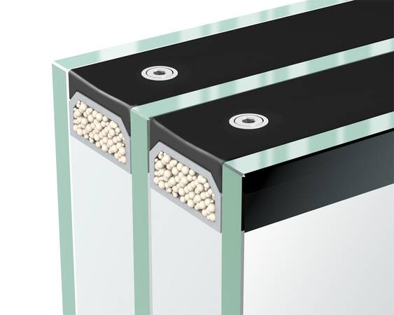 Swisspacer Air verschwindet unsichtbar im sekundären Randverbund und ermöglicht so eine perfekte Optik.