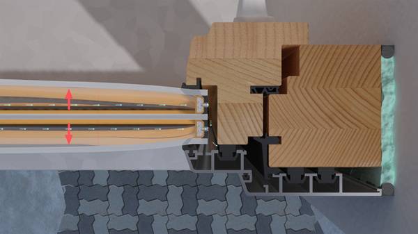 Der Swisspacer Air funktioniert auch bei Temperaturunterschieden: Steigen die Temperaturen, dehnt sich das Gas im Scheibenzwischenraum aus und die Scheiben wölben sich nach außen. ...