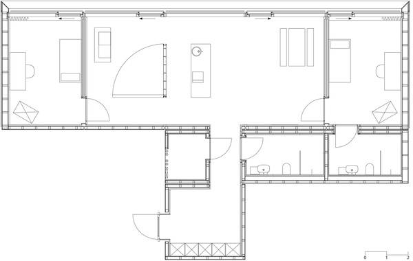 Grundriss der Experimentaleinheit UMAR.
