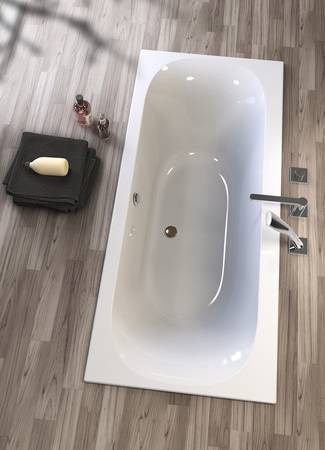 Selbst die komfortable Duo-Wanne Koralle T300 wird durch ihren niedrigen Wannenrand als optisch leicht empfunden. Selbst die komfortable Duo-Wanne Koralle T300 wird durch ihren niedrigen Wannenrand als optisch leicht empfunden.