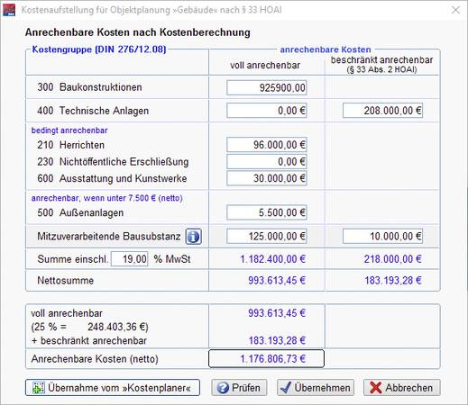 HOAI-Software nimmt Planern die lästige Rechenarbeit ab und ermittelt die Honorarbeträge präzise und transparent. 