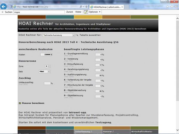 Kostenlose Online-Rechner berücksichtigen teilweise auch Zuschläge, besondere Leistungen oder Nebenkosten. 