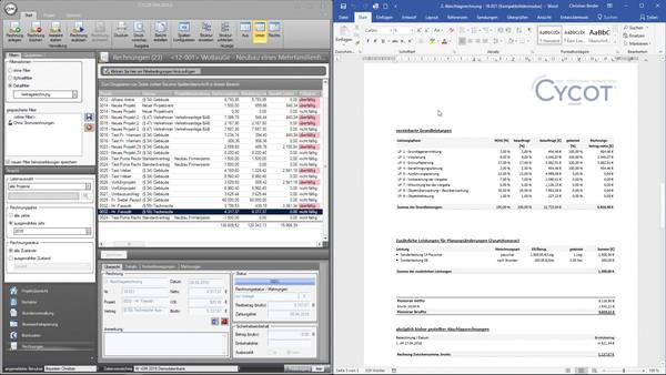Wählt der Anwender eine Layoutvorlage, erstellt das Programm automatisch ein Honorarangebot. 