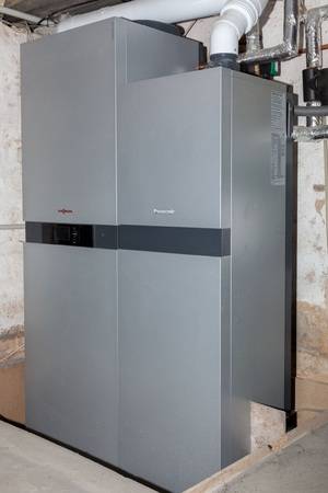 Brennstoffzellen-Heizgerät von Viessmann. Brennstoffzellen-Heizgerät von Viessmann.