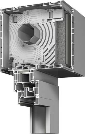 PROtex 2.0 bietet die Möglichkeit zur statischen Windabtragung direkt über das Mittelllager.
