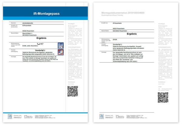 Der ift-Montagepass und die Montagedokumentation dienen als Nachweis für einen bauphysikalisch korrekten Baukörperanschluss.