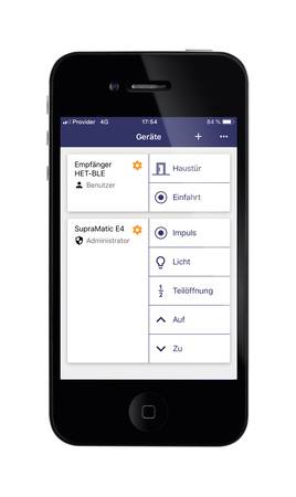 Die Hörmann BlueSecur App ist einfach zu installieren und zu bedienen. Per Bluetooth lassen sich Haustür oder Garagentor bequem mit dem Smartphone öffnen und schließen.