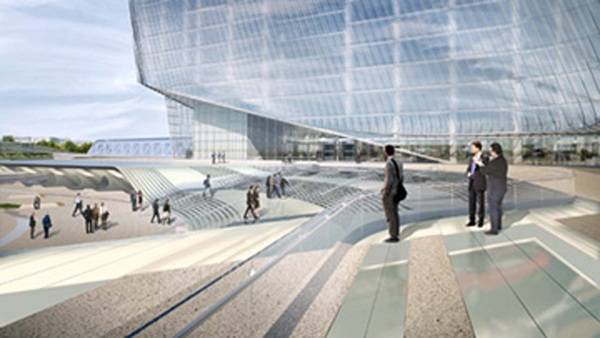 Glas ist Architektur: Zur Größe des Lakhta-Towers passen die beeindruckende Glasfassade und die riesigen Scheiben mit einem Tragwerk aus Glasfins mit Höhen bis über 17 Metern.