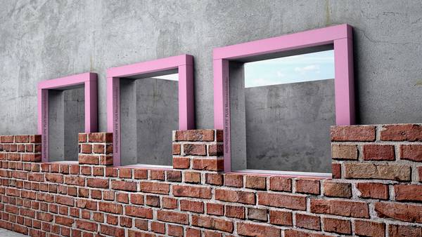 Mit einem Lambda-Wert von 0,032 W/(mK) sorgt der neue Austrotherm PLUS Mauerrandstreifen für eine wärmebrückenfreie Umkleidung von Tür- und Fensteröffnungen im zweischaligen Mauerwerk. 