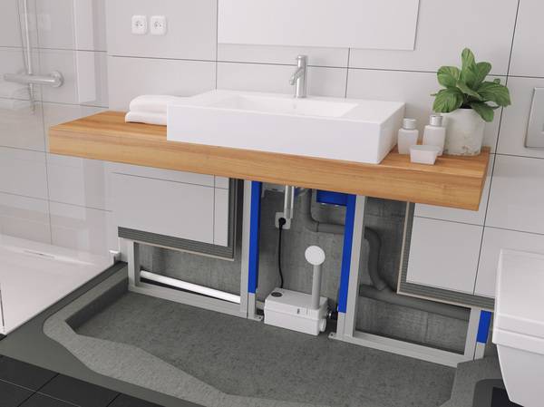 Der Hebefix Mini passt in jede Vorwand.