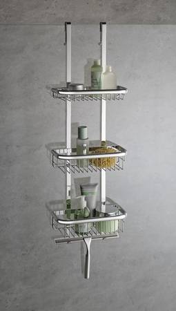 Der 3-teilige Dusch-Butler Premium von HSK punktet mit seinen zwei tiefen und einem flachen Korb. Ganz praktisch kann dieser von oben an die Duschkabine aufgehängt werden. Zudem bietet der Dusch-Butler außen zwei Haken.