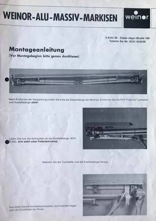Alte Montageanleitung: Die Installation erfolgte technisch exakt von Anbeginn.