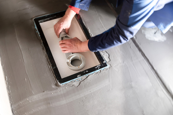 Bevor die Duschwanne aufgesetzt wird, muss noch der Ablauf hergestellt werden. Die Bielefelder Stayery setzt dabei auf die selbstreinigende Ablaufgarnitur BetteSolid.  Bevor die Duschwanne aufgesetzt wird, muss noch der Ablauf hergestellt werden. Die Bielefelder Stayery setzt dabei auf die selbstreinigende Ablaufgarnitur BetteSolid.