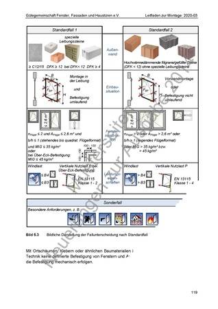 Bildnerische Darstellung der neu überarbeiteten Fallunterscheidung für die fachgerechte Befestigung von Bauelementen.