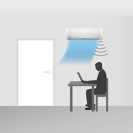 So kann bei angenehmem Raumklima gearbeitet oder verweilt werden.