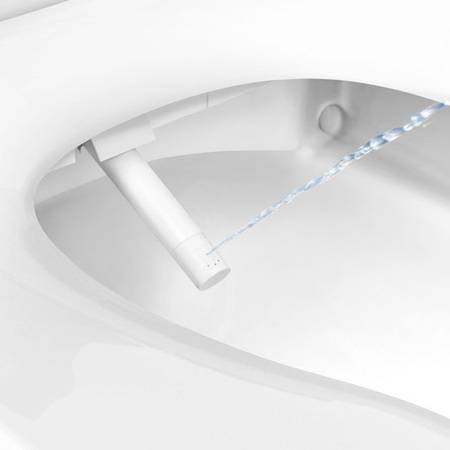 Gezielte und gründliche Reinigung des Intimbereichs. Die Position des Wasserstrahls kann durch eine bewegliche Düse exakt bestimmt werden und lässt sich in fünf verschiedene Positionen einstellen.