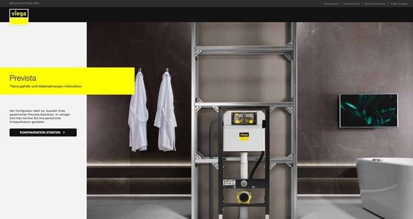 Mit dem „Prevista Dry Plus“-Konfigurator lassen sich online in wenigen Schritten Vorwandkonstruktionen bis hin zum Raumteiler oder Ähnlichem ganz einfach per Mausklick gestalten. 