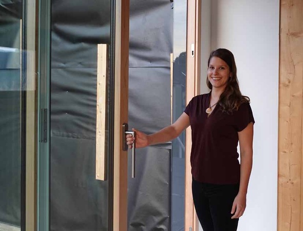 Lena Strobel mit ihrem innovativen Meisterstück.