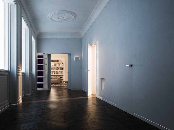 Mit der Syntesis Collection bietet Eclisse ein komplettes Programm zum Thema Wandbündigkeit an: Vom Schiebetür- system über Drehflügeltüren bis hin zu beleuchteten Sockelleisten.