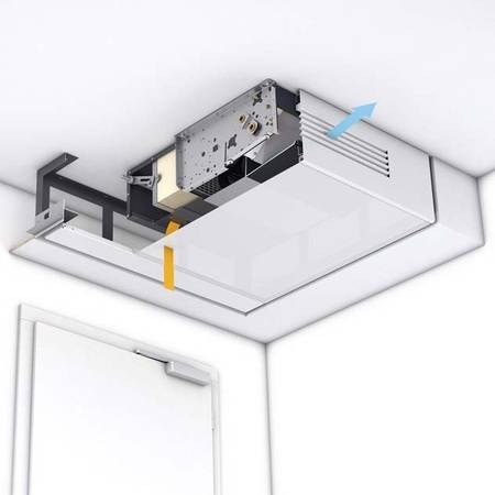 Der Fan Coil Venkon mit motorisch zugeschaltetem HEPA-Filter für die bedarfsgesteuerte Luftreinigung.