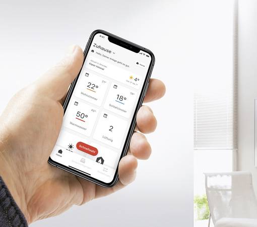 Kunden können sich in der Vicare App den Anlagenstatus anzeigen lassen. Kunden können sich in der Vicare App den Anlagenstatus anzeigen lassen.