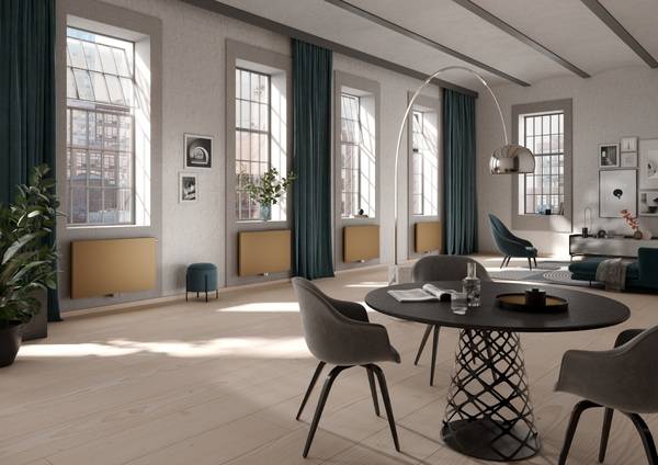 NEU: Design-Flachheizkörper Leveo. Die hochwertige, weich gerundete Front geht nahtlos in die Seiten über und verleiht Leveo die edle Anmutung.