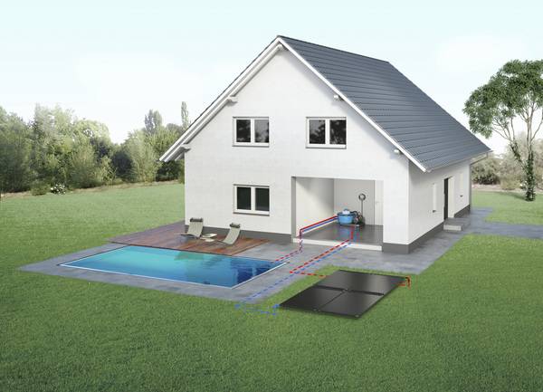 Die Roth Schwimmbadabsorber HelioPool gibt es mit 1,2 und 2,2 Quadratmeter Fläche. Sie eignen sich zur Montage auf dem Boden.