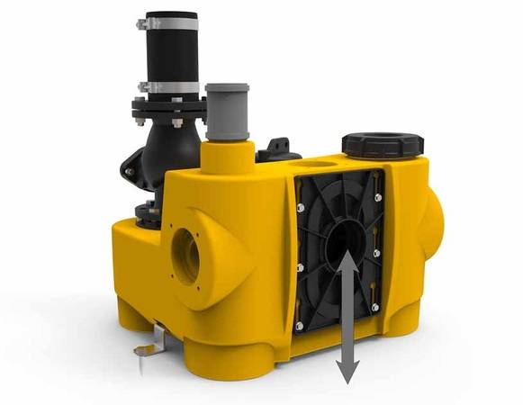 Compli 400: Der stufenlos höhenverstellbare Klemmflansch erleichtert den Anschluss der vorhandenen Zulaufleitung.