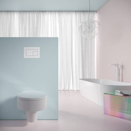 Sanfte Betätigung: Mit seiner neuen Betätigungsplatte Velvet möchte Tece ein Statement in beide Richtungen setzen: ultrasanft in der Haptik, supermatt in der Optik und dabei äußerst widerstandsfähig.